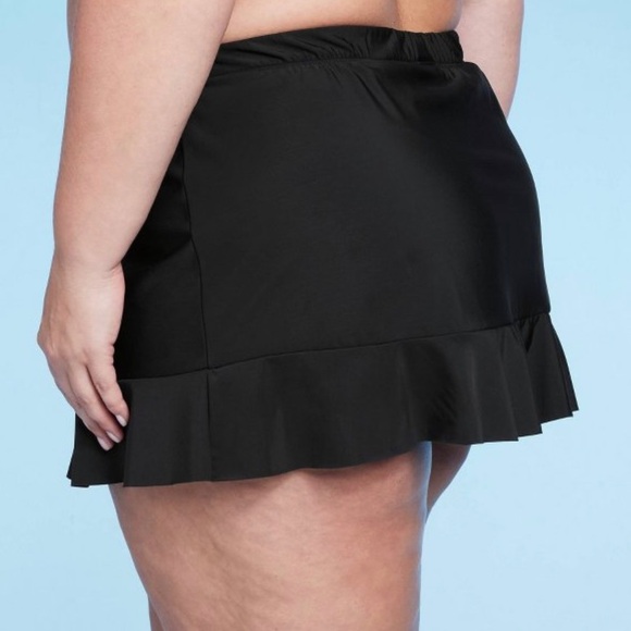 Ruffle Swim Skirt - Built-in Brief Bottoms - Picture 2 of 4